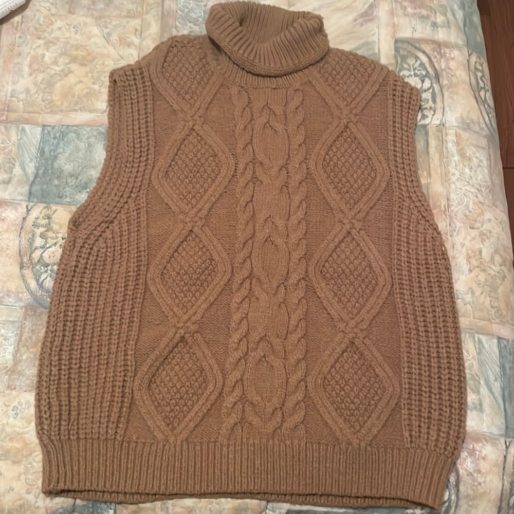 ANTHROPOLOGIE CABLE KNIT SWEATER VEST